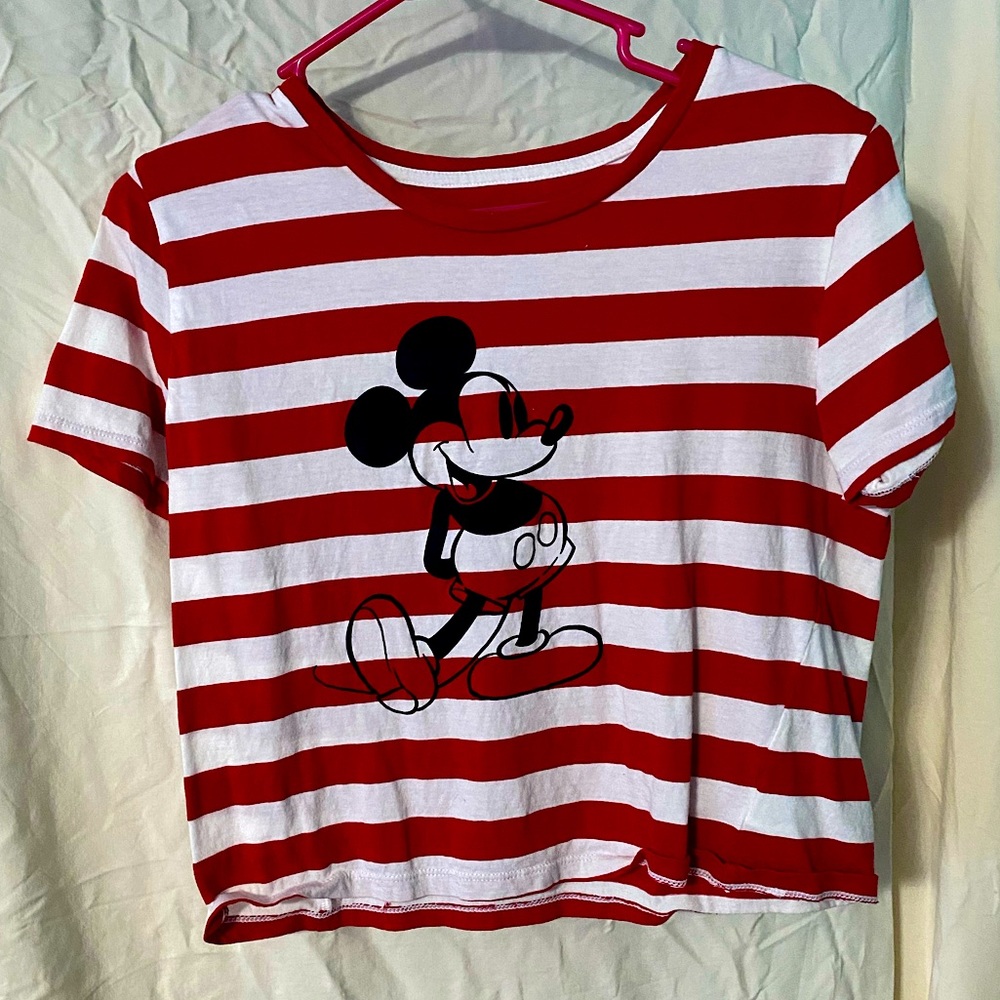 Disney Mickey Mouse red and white crop top
